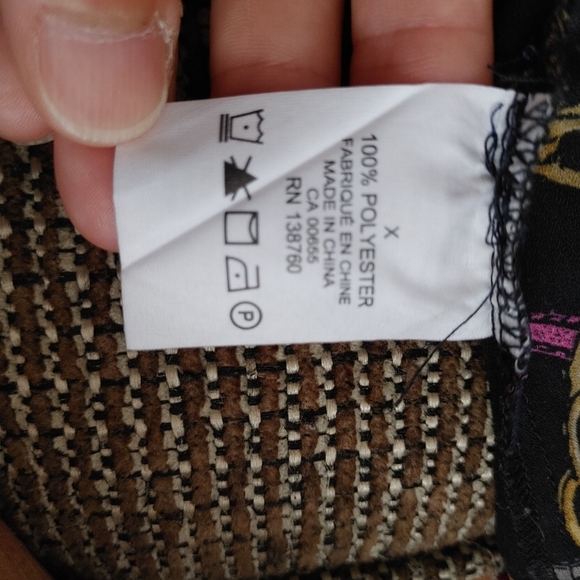 In Every Story Chain Design Kimono Robe Cardigan Duster Topper Size X - Picture 3 of 5